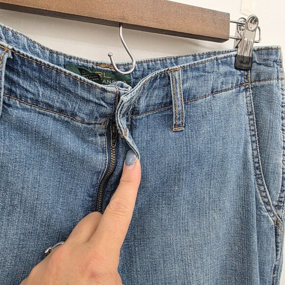 Lauren Ralph Lauren Womens 10P Blue Denim Capris Classic Fit Cotton Jean Pants - Picture 6 of 12